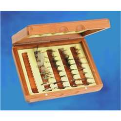 Turrall Presentation Classic Bamboo Fly Box Fly Selections - Scottish Loch Flies