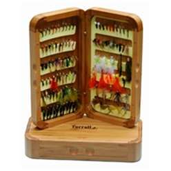 Turrall Complete Selections in Grande Bamboo Fly Box ( 100 Flies) - River Selection