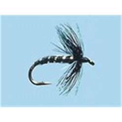 Turrall Wet Flies Hackled - Black Midge - WH02