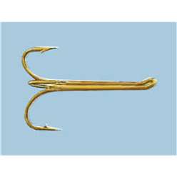 Turrall Hi-Carbon Hooks - Salmon Treble Gold (10 Hooks) - T945G