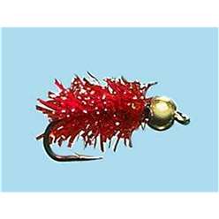 Turrall Goldhead Nymphs - Cactus Red - BH13