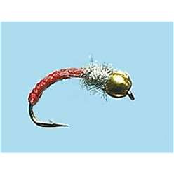 Turrall Goldhead Nymphs - Caddis Worm Red - BH07