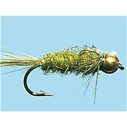 Turrall Goldhead Nymphs - Hare's Ear Olive - BH19